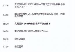 决战今日！中(zhōng)央5台直播赛程(chéng)安排(pái)，CCTV5，CCTV5+附今日全(quán)赛程(chéng)